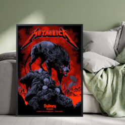 Metallica M72 Sydney Exclusive Pop-Up Poster – November 15, 2025 – Accor Stadium, Australia – Artwork by Ken Taylor – Canvas Home Decor