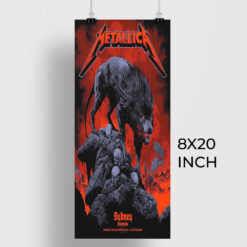 Metallica M72 Sydney Exclusive Pop Up Poster November 15 2025 Accor Stadium Australia Artwork by Ken Taylor Canvas Home Decor 8x20 inch