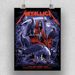 Metallica M72 Sydney Poster November 15 2025 Accor Stadium Australia Artwork by Blair Sayer Tour Merch Canvas Home Decor 3