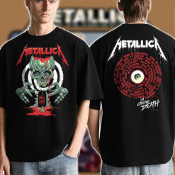 Metallica M72 Tour 2025 2026 Two Sided T Shirt Artwork by Luke Preece I Shall Pass and I’m Creeping Death Design Limited Edition 1