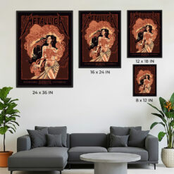 Metallica M72 Tour 2025 Official Merch Poster Brisbane Australia November 12 2025 Suncorp Stadium Canvas Home Decor