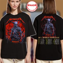 Metallica M72 Tour 2025 Two Sided T Shirt Melbourne Australia Artwork by Ken Taylor Marvel Stadium 2