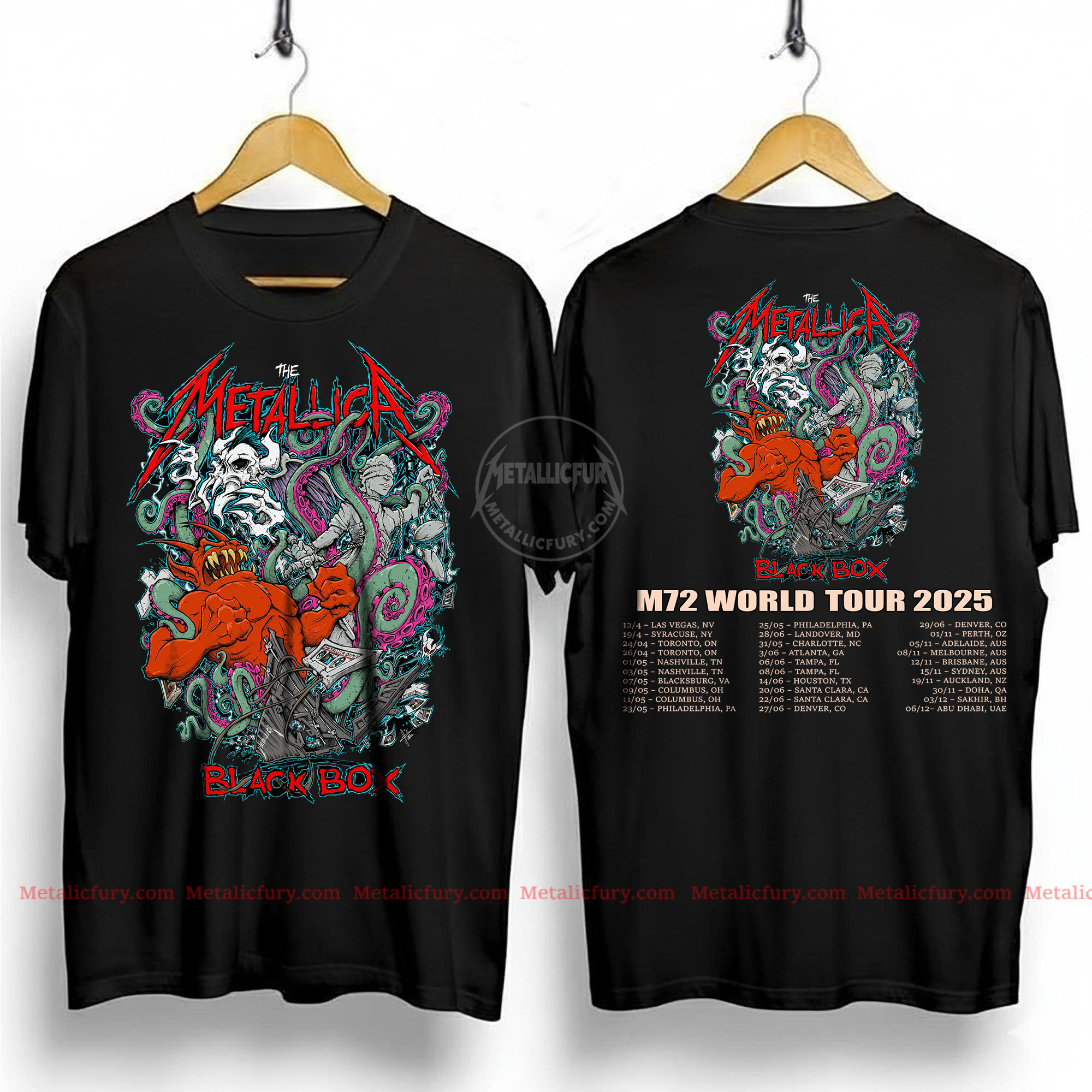 Metallica Squindo Black Box Two Sided T Shirt Limited Edition 1