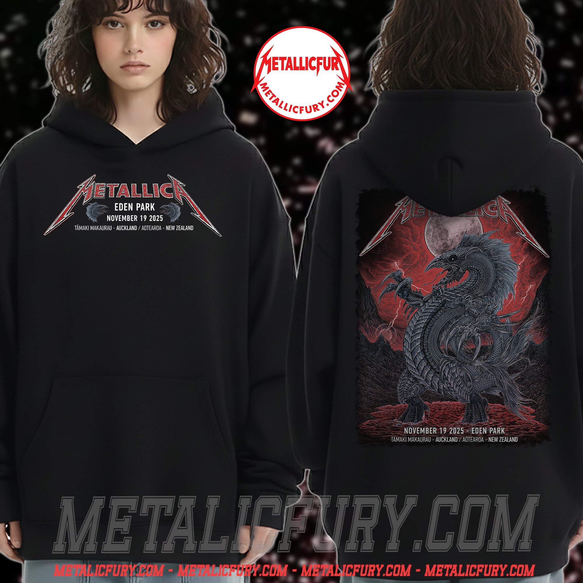 Metallica M72 Auckland 2025 Hoodie November 19 2025 Eden Park New Zealand Tour Merch 3
