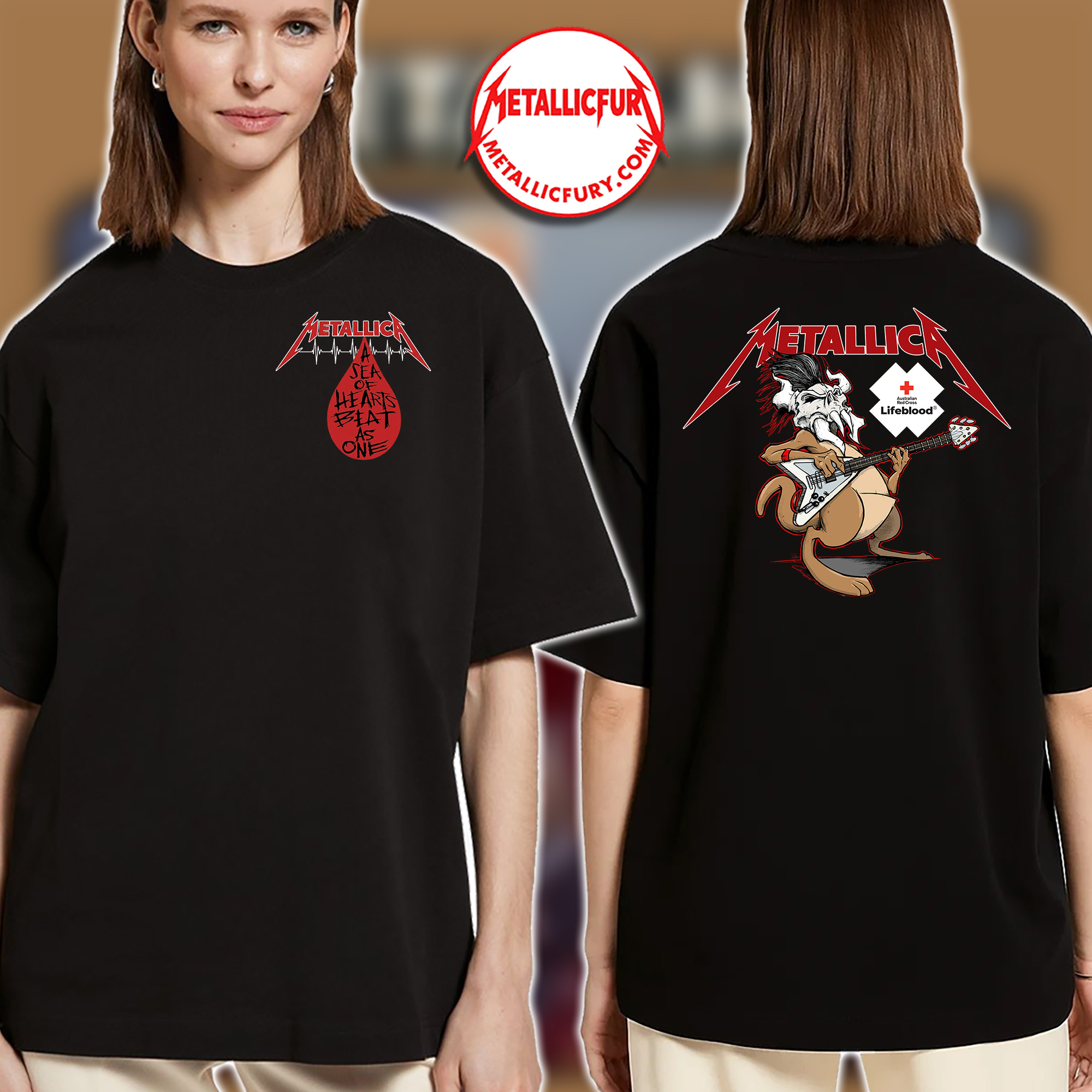 Metallica M72 Australia Tour T Shirt Lifeblood All Within My Hands Collaboration Artwork by Squindo Limited Edition 2