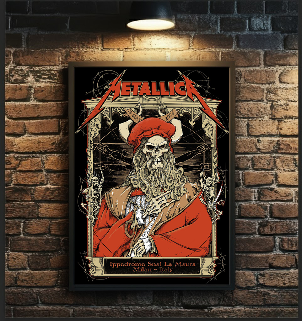 Metallica M72 Milan 2024 Concert In Milan Italy At Ippodromo SNAI La Maura On May 29 2024 Poster 2