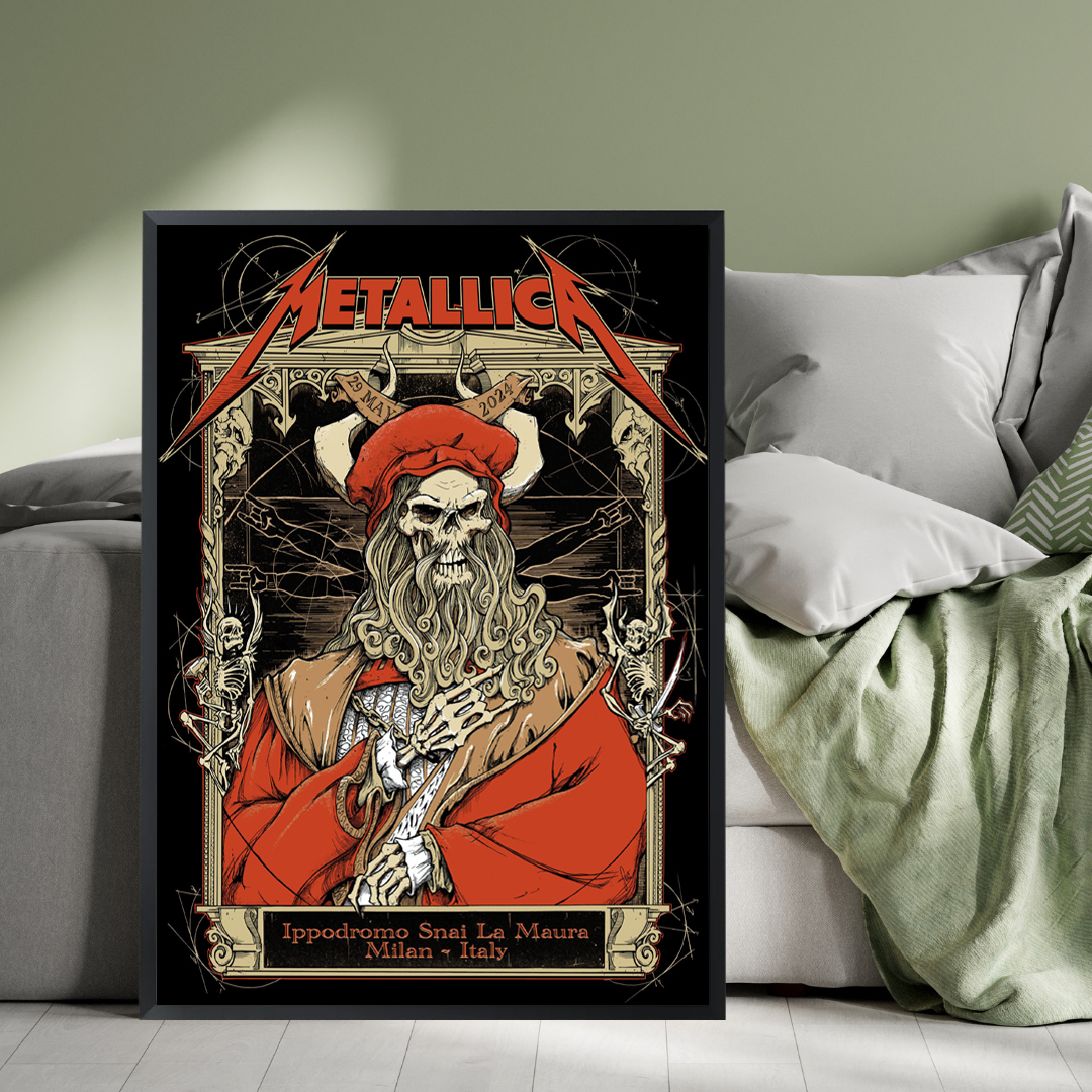 Metallica M72 Milan 2024 Concert In Milan Italy At Ippodromo SNAI La Maura On May 29 2024 Poster 3