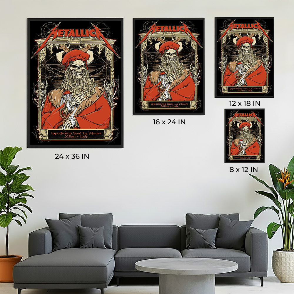 Metallica M72 Milan 2024 Concert In Milan Italy At Ippodromo SNAI La Maura On May 29 2024 Poster 4