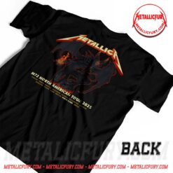 Back view of Metallica M72 Santa Clara 2025: Exclusive Vance Kelly Pop-Up T-Shirt at Levi’s Stadium