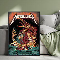 Metallica M72 World Tour Blacksburg 2025 Poster May 7 2025 Lane Stadium Virginia Artwork by Puis Calzada 3