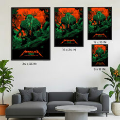 Metallica M72 World Tour Helsinki Poster – June 7 & 9, 2024 – Helsinki Olympic Stadium, Finland – Artwork by Ken Taylor