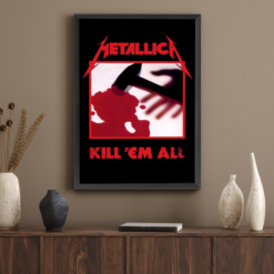 Metallica Kill ’Em All Poster Classic 1983 Album Artwork Canvas Home Decor 1