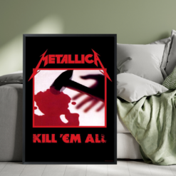 Metallica Kill ’Em All Poster Classic 1983 Album Artwork Canvas Home Decor 2