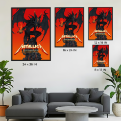 Metallica M72 2025 Pop Up Shop Poster In Santa Clara California At Levi’s Stadium Artwork by Vance Kelly Exclusive