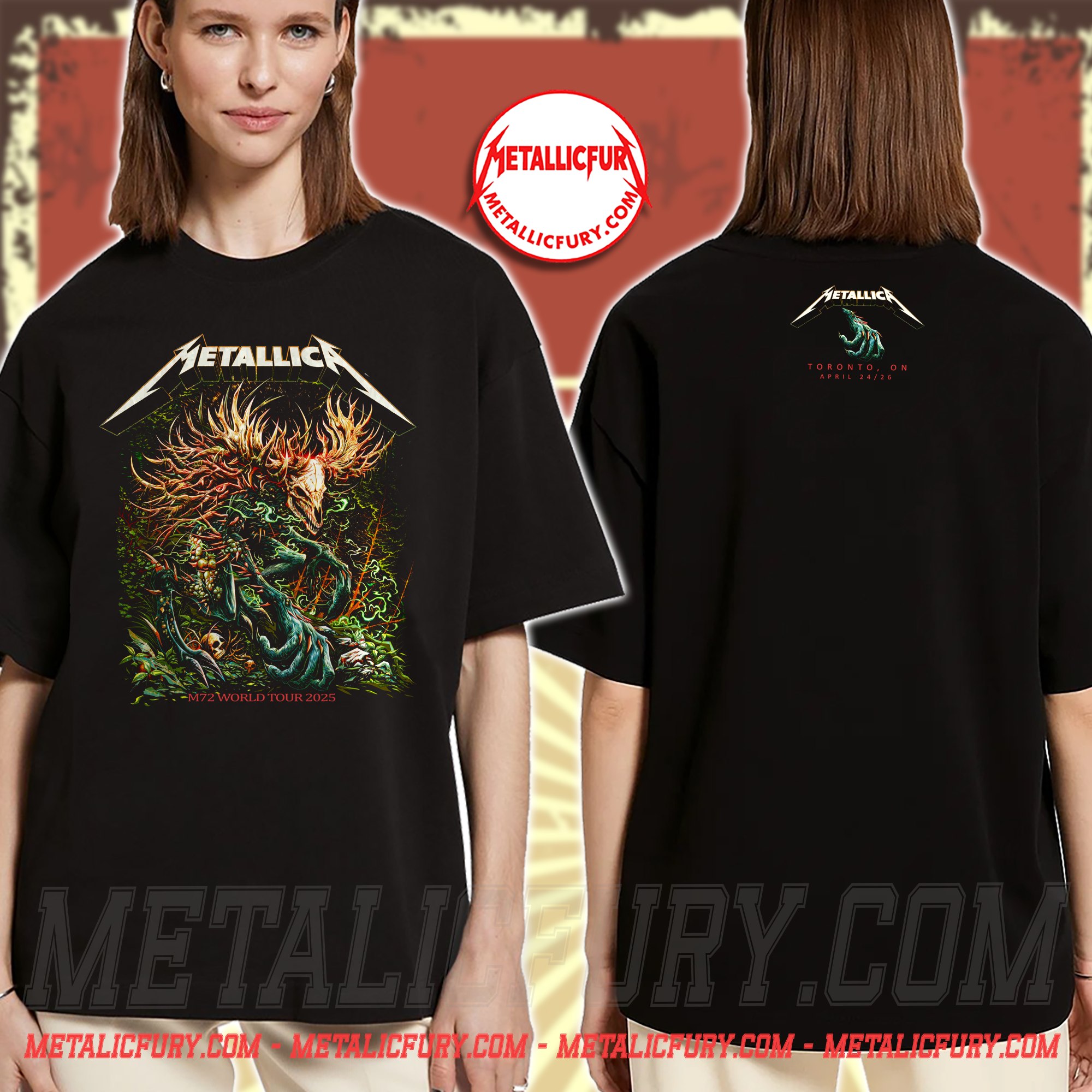 Metallica M72 Toronto Pop-Up Shop T-Shirt – Artwork by Miles Tsang