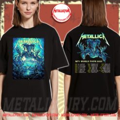 Metallica M72 Tour Atlanta Pop-Up Shop Two-Sided T-Shirt – Mercedes-Benz Stadium, Atlanta, Georgia – Artwork by Dan Mumford