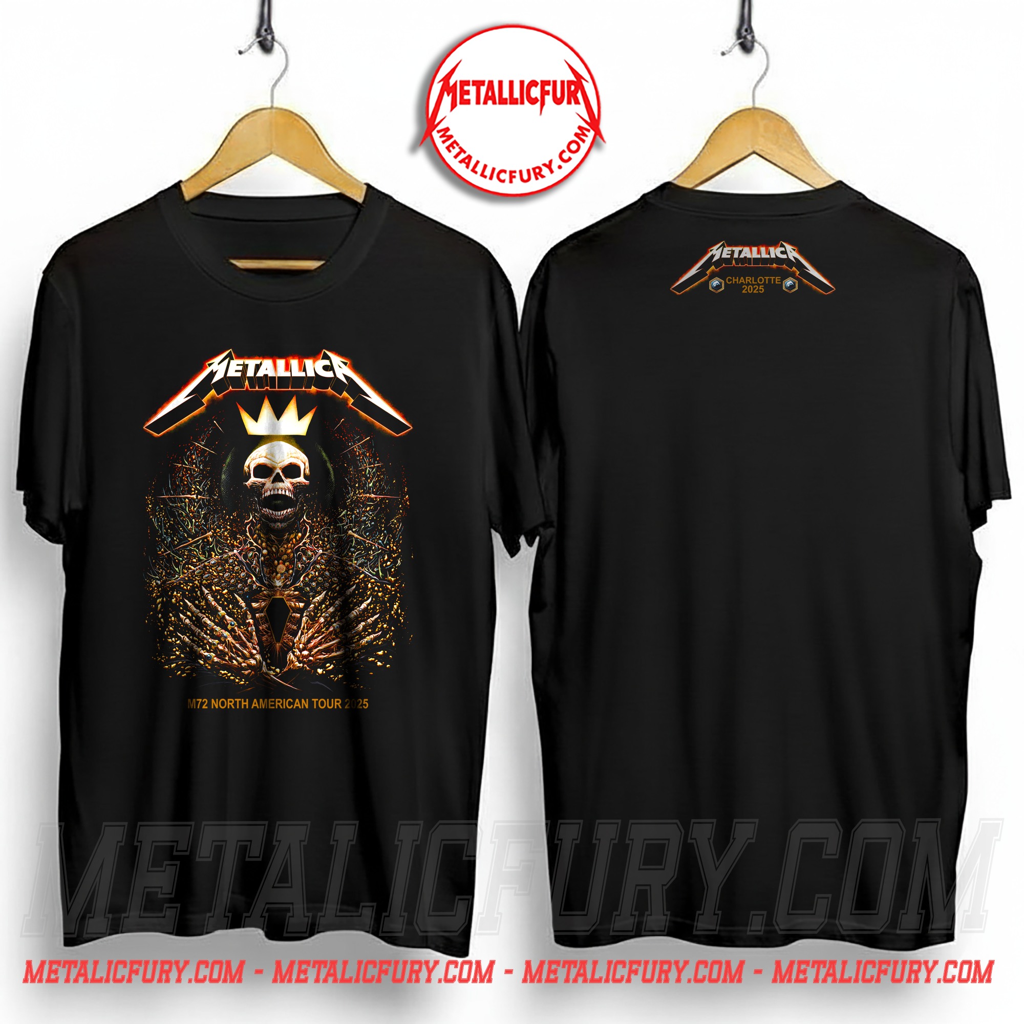 Metallica M72 Tour Charlotte Pop-Up Store Exclusive Shirt – North Carolina – Official Concert Merchandise