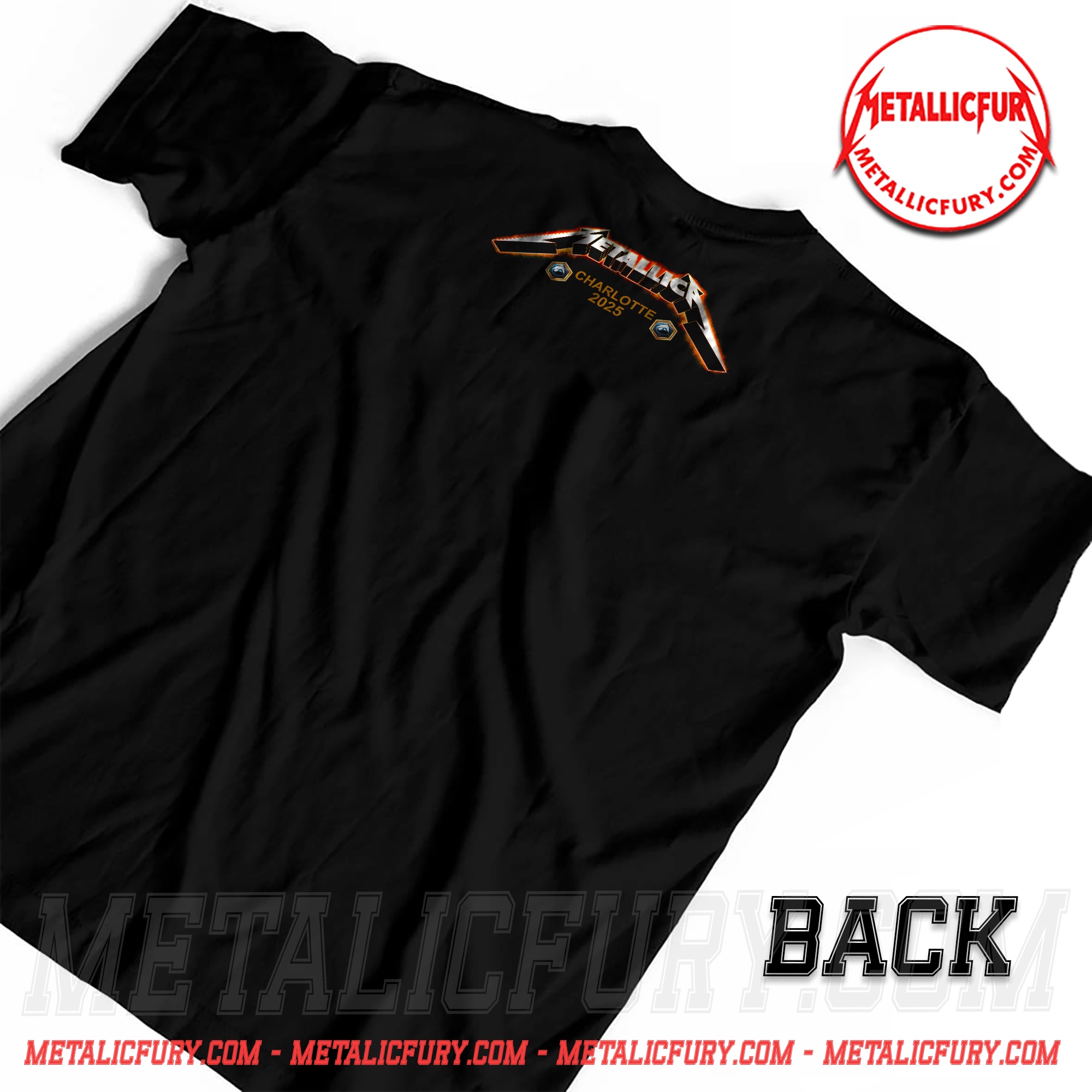 Back view of Metallica M72 Tour Charlotte Pop Up Store Exclusive Shirt 4