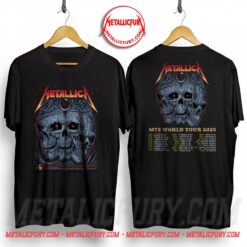 Metallica M72 Tour Columbus Pop-Up Shop T-Shirt – Setlist Back Print – Artwork by Maxx242 & Kathleen Goff