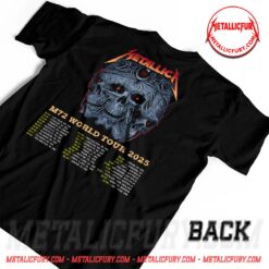 Metallica M72 Tour Columbus Pop-Up Shop T-Shirt – Setlist Back Print – Artwork by Maxx242 & Kathleen Goff