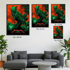 Metallica M72 Tour Warsaw Pop-Up Shop Poster – July 05 & 07, 2024 – PGE Narodowy, Poland – Artwork by Ken Taylor