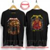 Metallica M72 World Tour T-Shirt 2023/2024 - Moth & Guitar / Flaming Skeleton - Double Sided Tee