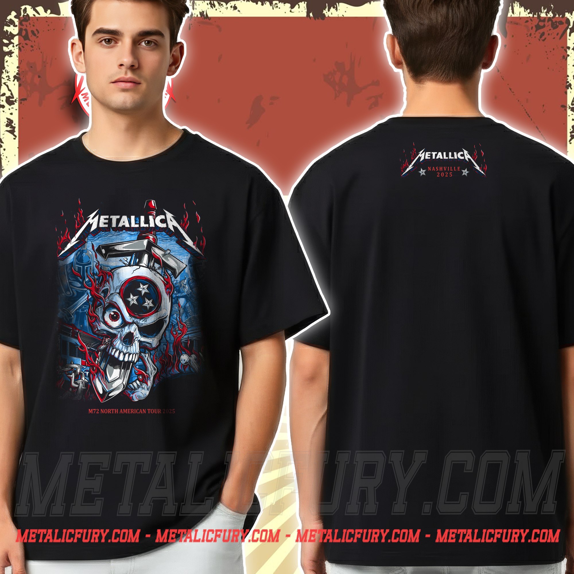 Metallica Official Nashville Pop-Up Shop T-Shirt – Artwork by Landon Armstrong