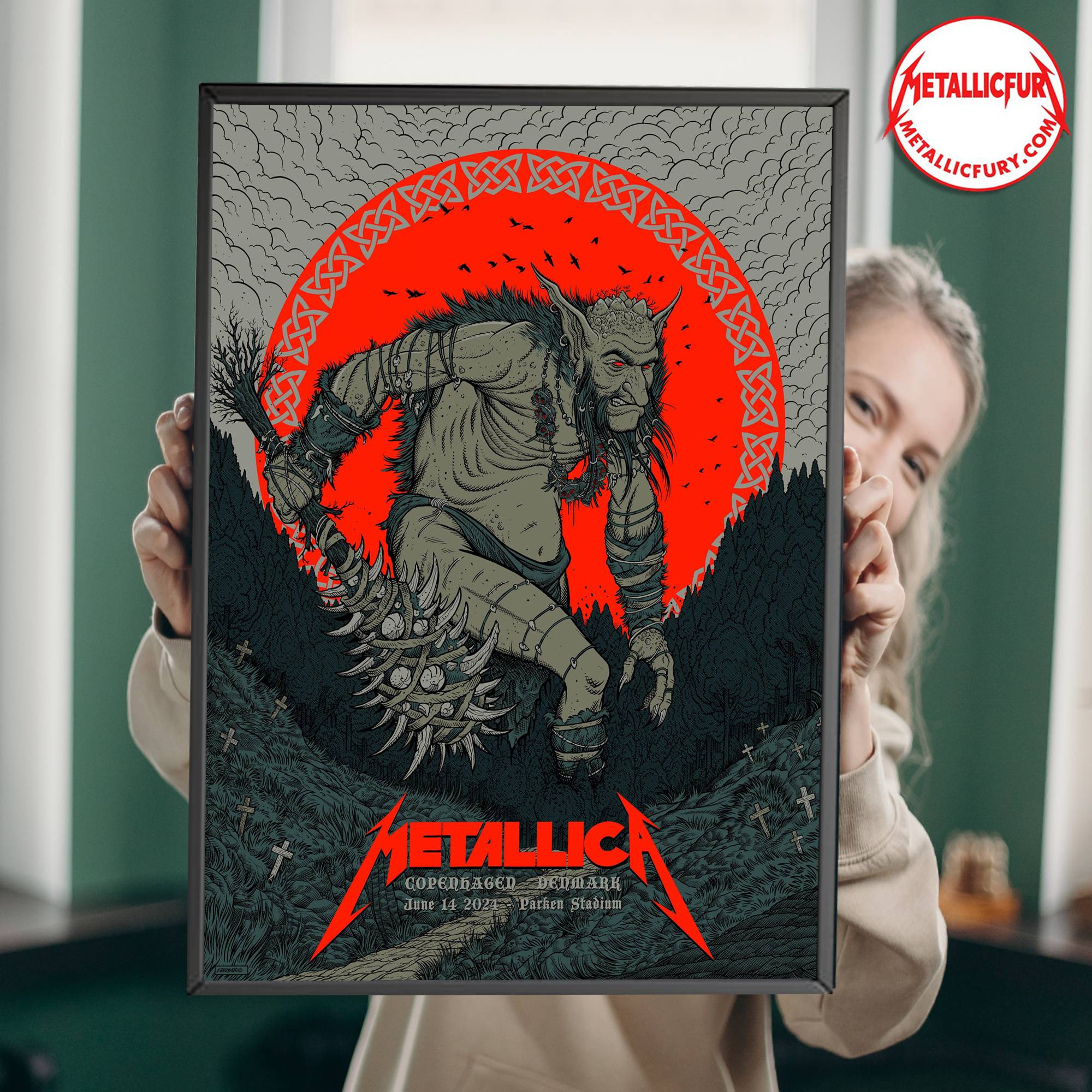 Metallica Copenhagen Night 1 Poster - Parken Stadium June 14, 2024 - M72 World Tour
