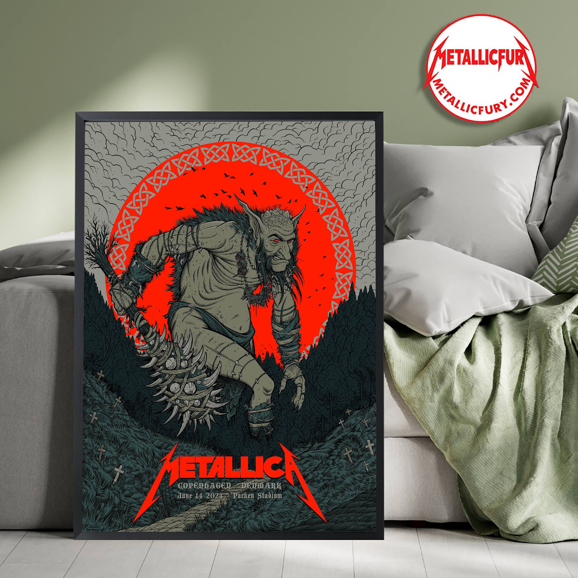 Metallica Copenhagen Night 1 Poster - Parken Stadium June 14, 2024 - M72 World Tour