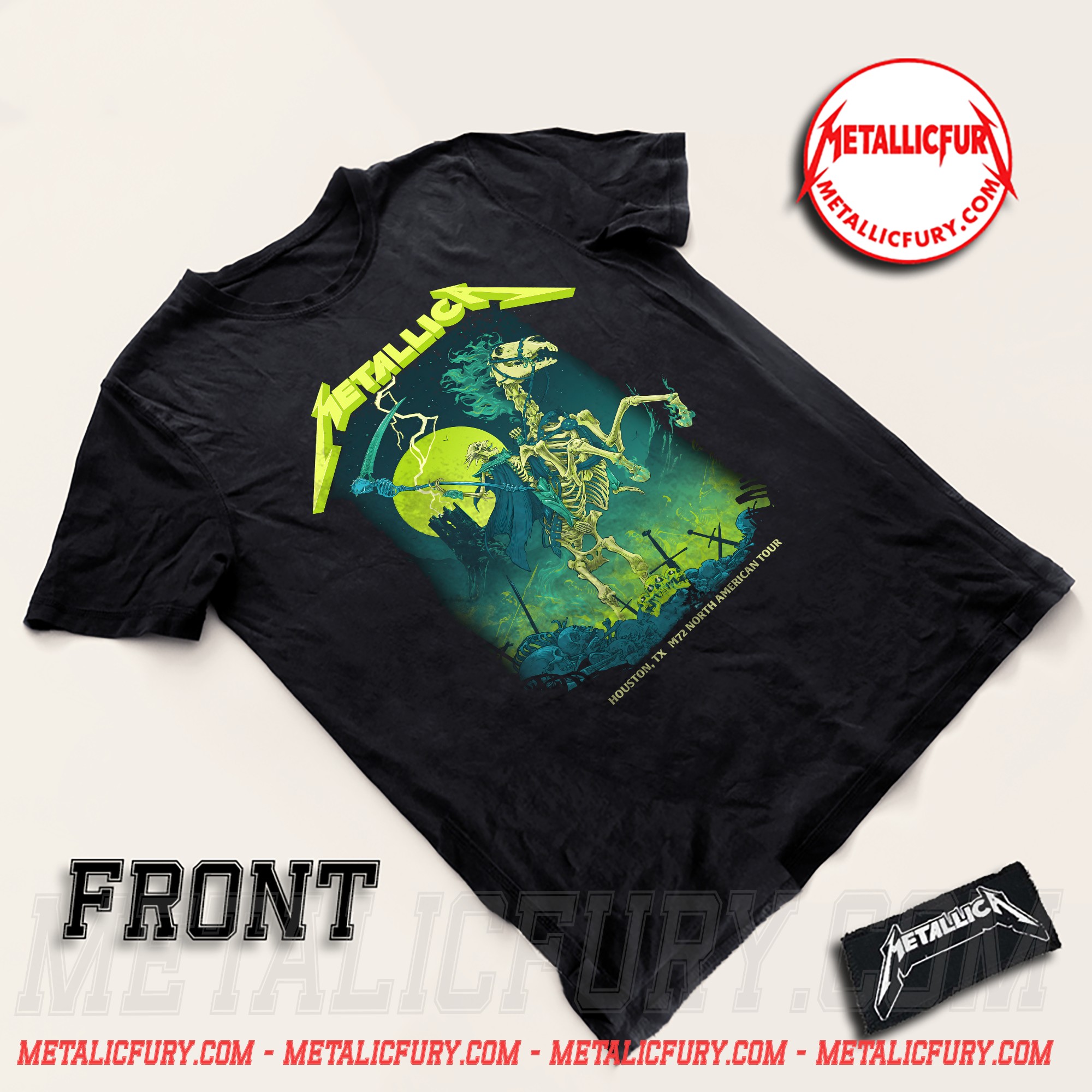 Metallica M72 Houston 2025 T-Shirt – June 14, 2025 – NRG Stadium, Texas – Two-Sided Tee