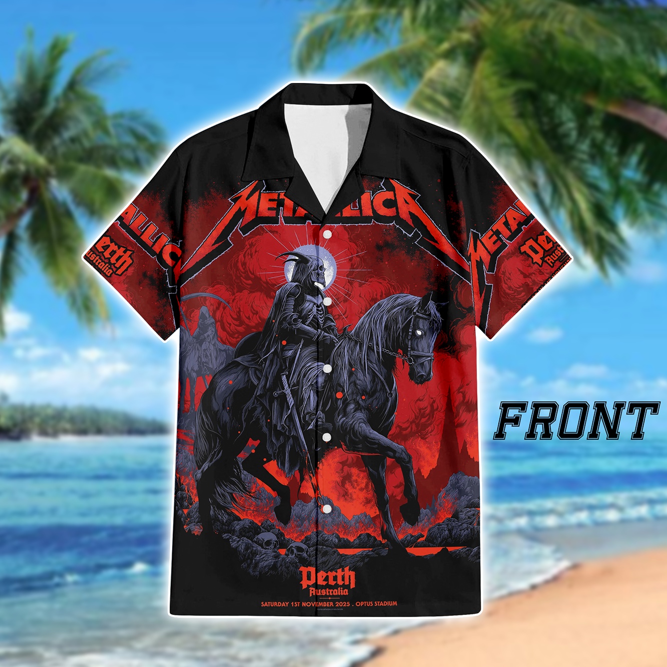 Metallica M72 Tour Perth Hawaiian Shirt – All Over Print Shirt
