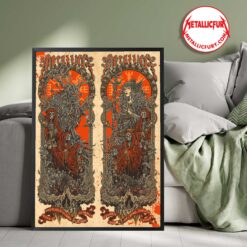 Metallica M72 World Tour Helsinki 2024 Diptych Poster – Official Art by Luke Martin