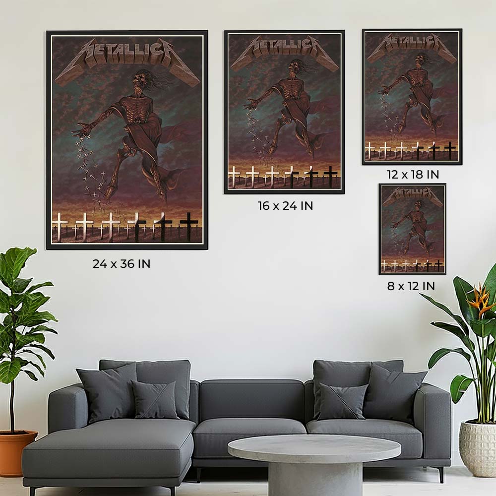 Metallica Disposable Heroes Poster - Master of Puppets 40th Anniversary Wall Art