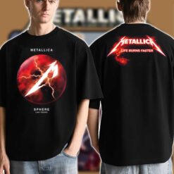 Metallica Life Burns Faster Live At Sphere Las Vegas 2026 Residency Two Sided T-Shirt