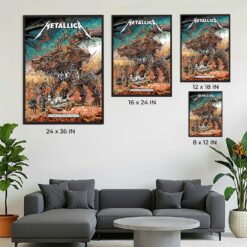 Metallica Los Angeles 2023 Night 2 Poster - SoFi Stadium Aug 27 by Juan Ma Orozco - M72 Tour