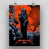 Metallica M72 Madrid Spain 2024 Poster - Estadio Cívitas Metropolitano - Red Sky Grim Reaper by Ken TayLor