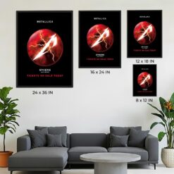 Metallica Sphere Las Vegas 2026 Poster - Life Burns Faster No Repeat Weekend