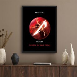 Metallica Sphere Las Vegas 2026 Poster - Life Burns Faster No Repeat Weekend