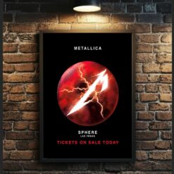 Metallica Sphere Las Vegas 2026 Poster - Life Burns Faster No Repeat Weekend