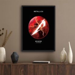 Metallica Sphere Las Vegas 2026 Poster - Life Burns Faster No Repeat Weekend
