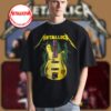 Metallica Yellow Bass Guitar & Green Lightning T-Shirt