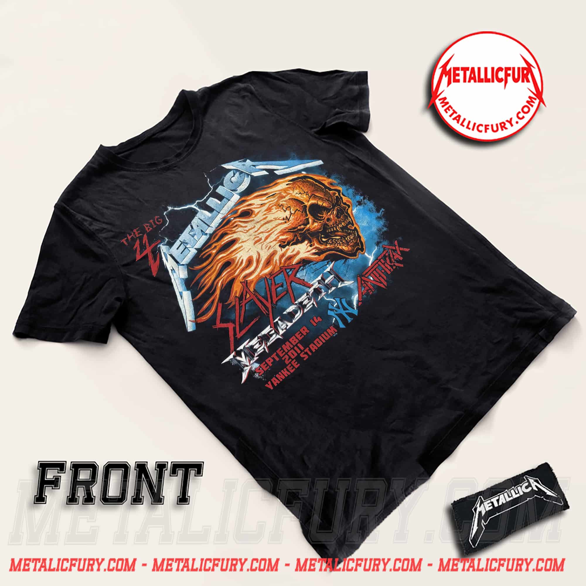 Metallica, Slayer, Megadeth & Anthrax - Live at Yankee Stadium New York Sept 14 2011 T-Shirt