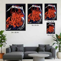 Metallica East Rutherford Poster - MetLife Stadium, NJ (Night 2) - Giant Red Cthulhu