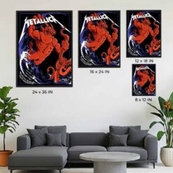 Metallica M72 East Rutherford Poster - MetLife Stadium Night 1 - Artwork by Tony Squindo