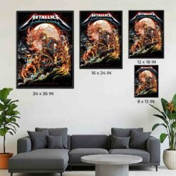 Metallica M72 Gothenburg Night 2 Poster - Ullevi Stadium, June 18, 2023 - Artwork by Miles Tsang