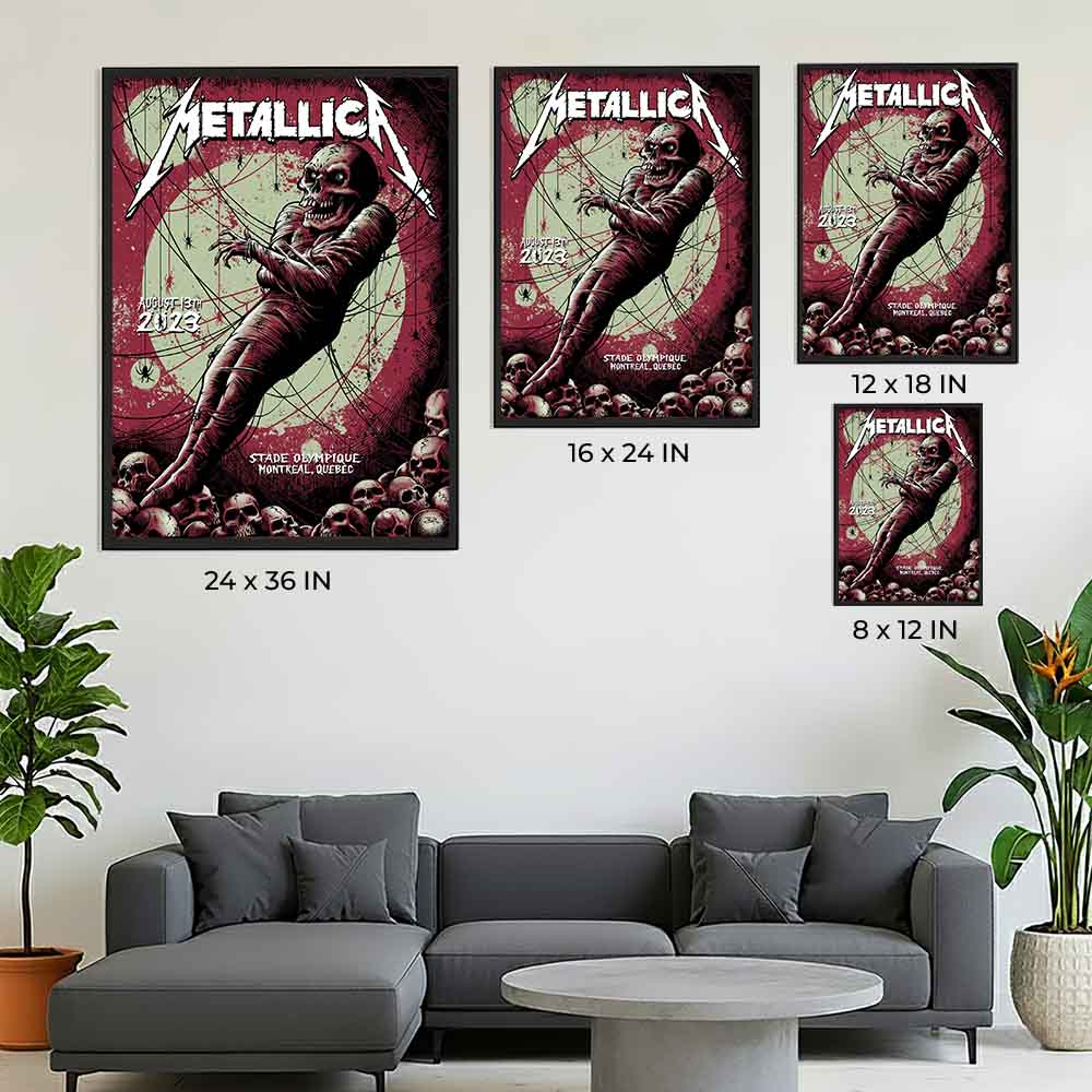 Metallica Montreal 2023 Poster | Night 2, Stade Olympique (Aug 13)