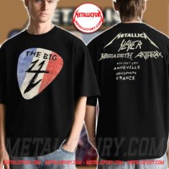 Metallica Slayer Megadeth Anthrax Tour Crew T-shirt - Big 4 Sonisphere France 2011
