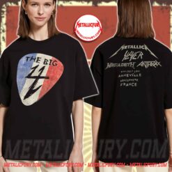 Metallica Slayer Megadeth Anthrax Tour Crew T-shirt - Big 4 Sonisphere France 2011