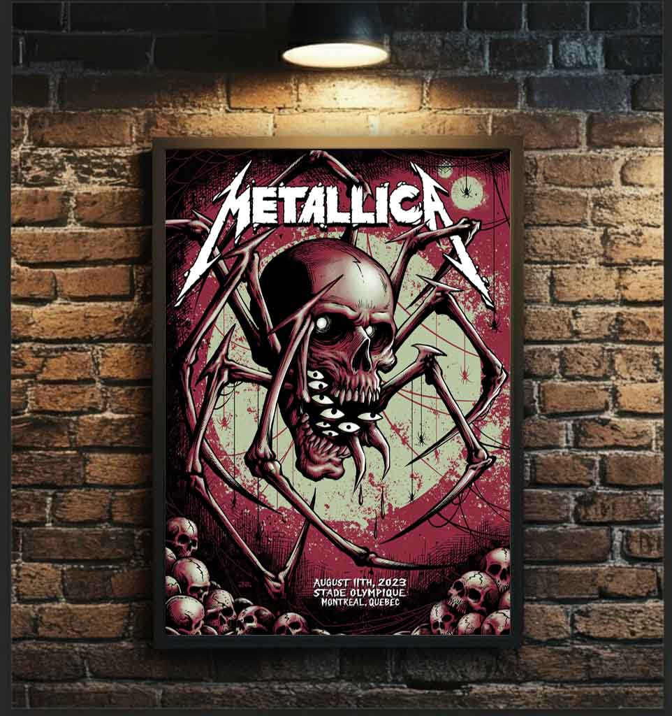 Official Metallica Montreal Poster 2023 - Stade Olympique Night 1