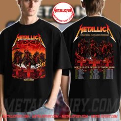 Metallica Bucharest Pop-Up Shop Setlist Backprint T-Shirt M72 Romania 2026